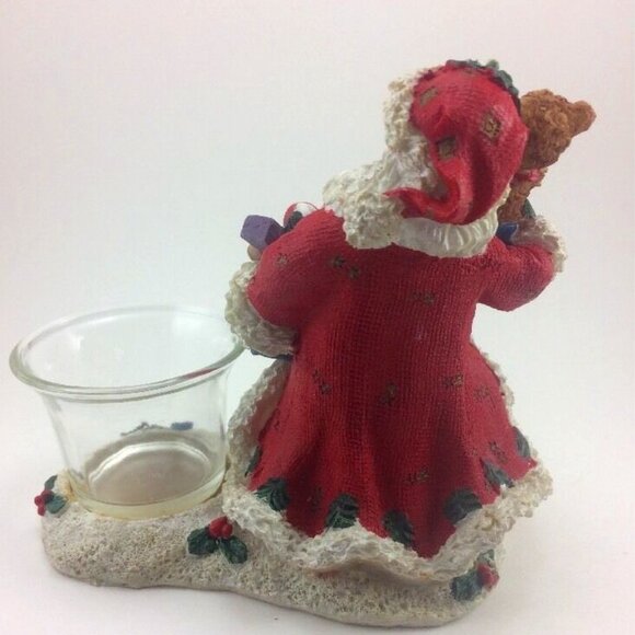 Holiday Collection Gifts Resin Santa Toys Teddy Candle Holder w/ Box VTG 5.5”x5” - Picture 6 of 11
